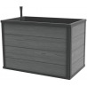 Jardiniera de gradina, inaltata, Keter Maple Garden Bed, dreptunghiulara, polipropilena, pentru flori, plante aromatice si legume, gri, rezistenta UV, 88 L