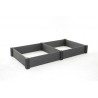 Ghiveci gradina modular, material compozit Evotech, Keter Vista, pentru flori si legume, gri, 121.5 x 121.5 x 27 cm