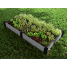 Ghiveci gradina modular, material compozit Evotech, Keter Vista, pentru flori si legume, gri, 121.5 x 121.5 x 27 cm