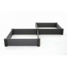 Ghiveci gradina modular, material compozit Evotech, Keter Vista, pentru flori si legume, gri, 121.5 x 121.5 x 27 cm
