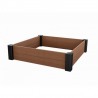 Ghiveci de gradina modular, maro, material compozit Evotech, Keter, colectia Vista, pentru flori si legume, dimensiuni 121,5 x 121,5 x 27 cm