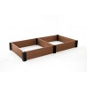 Ghiveci de gradina modular, maro, material compozit Evotech, Keter, colectia Vista, pentru flori si legume, dimensiuni 121,5 x 121,5 x 27 cm