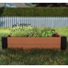 Ghiveci de gradina modular, maro, material compozit Evotech, Keter, colectia Vista, pentru flori si legume, dimensiuni 121,5 x 121,5 x 27 cm