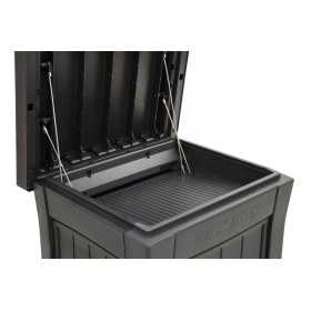 Dulap exterior curte, din plastic, pentru primirea coletelor, grafit, Keter, 53x62x112 cm, rezistent la intemperii, cu incuietoare suplimentara