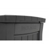 Dulap exterior curte, din plastic, pentru primirea coletelor, grafit, Keter, 53x62x112 cm, rezistent la intemperii, cu incuietoare suplimentara