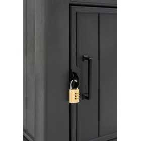 Dulap exterior curte, din plastic, pentru primirea coletelor, grafit, Keter, 53x62x112 cm, rezistent la intemperii, cu incuietoare suplimentara