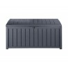 Lada pentru depozitare, de terasa, de curte, pentru unelte si obiecte casnice, cu capac, material rezistent UV, maro, Keter Glenwood, 390 L, manere, dimensiuni 128x65x61 cm 