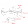 Set mobilier pentru terasa, polipropilena, Keter Corfu Relax, aspect ratan, canapea 4-5 persoane, masuta dreptunghiulara, rezistent UV, cappuccino-sand