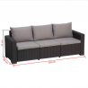 Canapea de exterior, 3 locuri, Keter, California, Maro
