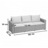 Canapea de exterior, 3 locuri, Keter, California, Maro