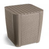Set mobilier pentru balcon, material polipropilena, Keter Iowa, pentru gradina, masuta inclusa, 2 fotolii, culoare cappuccino, rezistent UV si intemperii