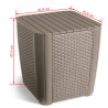 Set mobilier pentru balcon, material polipropilena, Keter Iowa, pentru gradina, masuta inclusa, 2 fotolii, culoare cappuccino, rezistent UV si intemperii