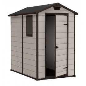 Casuta de gradina, Keter, Bej, 4x6, colectie Manor, ferestre, ventilatie