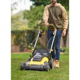 Masina De Tuns Iarba Stanley Fatmax SFMCMWS251B, 5 niveluri de taiere pe inaltime, Sac colector, Naked