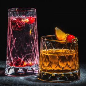 Set 4 pahare long drink Pasabahce Leafy 345 ml