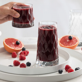 Set 4 pahare long drink Pasabahce Leafy 345 ml
