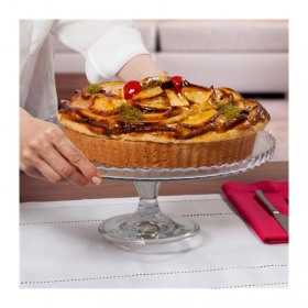Platou servire cu picior si capac Pasabahce Patisserie 32 cm