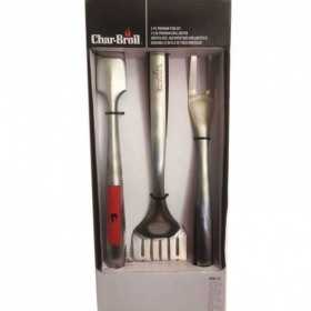 Set 3 ustensile din inox pentru gratar Premium Char-Broil 140767