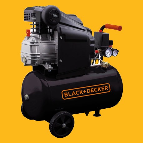 Compresor Black+Decker BD 160/24 orizontal 24L 8Bar 160L/min Black and Decker imagine 2022 magazindescule.ro
