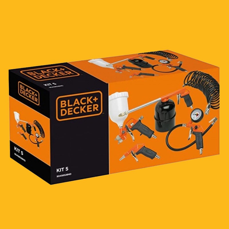 Kit Compresor Black+Decker 9045852BND 5 Accesorii Black and Decker imagine 2022 magazindescule.ro