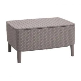 Masuta de gradina, polipropilena, Keter, cappuccino, servirea bauturilor, colectia Salemo, 76x56x42, compatibila mobilier gradina