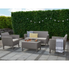 Masuta de gradina, polipropilena, Keter, cappuccino, servirea bauturilor, colectia Salemo, 76x56x42, compatibila mobilier gradina 