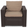Set mobilier pentru terasa, material polipropilena, Keter, colectia California, pentru exterior sau balcon, 2 fotolii, culoare brown, aspect ratan natural