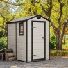 Casuta de gradina, Keter, Bej, 4x6, colectie Manor, ferestre, ventilatie Sistem de inchidere, Ferestre, Ventilatie, Manor