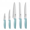 Set 5 cutite inox cu maner colorat Amefa Sphere 