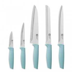 Set 5 cutite inox cu maner colorat Amefa Sphere