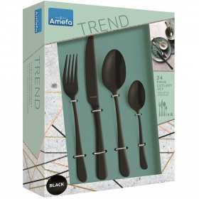 Set tacamuri inox 24 piese Amefa Austin Black