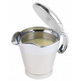 Sosiera izolata cu maner si capac din inox APS 19 x 12.5 x 13 cm 400 ml