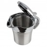 Sosiera izolata cu maner si capac din inox APS 19 x 12.5 x 13 cm 400 ml 