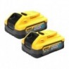 Set 2 Acumulatori DeWalt PowerStack DCBP518H2, 18V, 5AH, LI-ION 