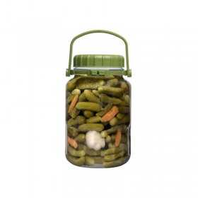 Borcan sticla cu capac verde Pasabahce Harvest 5 L