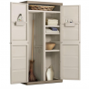 Dulap depozitare garaj, material plastic, Keter, beige, 4 rafturi, 89x54x182 cm, inchidere cu lacat posibila
