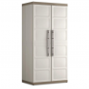 Dulap depozitare garaj, material plastic, Keter, beige, 4 rafturi, 89x54x182 cm, inchidere cu lacat posibila