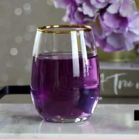 Set 6 pahare apa Pasabahce Amber Golden Touch 350 ml