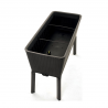 Ghiveci mare exterior, imitatie ratan, Keter Full Bloom, pentru gradina si terasa, maro, plastic, cu sistem irigare, rezistent UV, 120 L