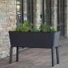 Ghiveci mare exterior, imitatie ratan, Keter Full Bloom, pentru gradina si terasa, maro, plastic, cu sistem irigare, rezistent UV, 120 L