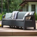 Canapea Curver Corfu Love Seat 3 locuri gri