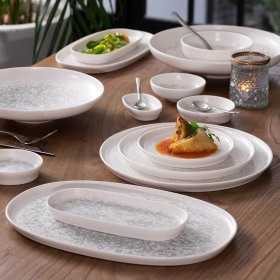 Farfurie intinsa portelan Bonna Lunar White 22 cm