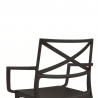 Scaun de gradina, polipropilena, Keter, negru, cu cotiere si spatar, stivuibil, rezistent UV, 60 x 53 x 81 cm, Metalix 