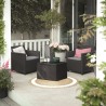 Set mobilier exterior, polipropilena, Keter Elodie, pentru gradina, terasa sau balcon, cu masuta depozitare, 2 fotolii, culoare grafit, rezistent UV 