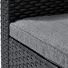 Set mobilier terasa, material polipropilena, Keter Elodie, pentru gradina, masuta cu spatiu depozitare, 1 canapea, 2 fotolii, 4 locuri, culoare grafit