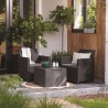Set mobilier gradina, material polipropilena, Keter Claire, pentru balcon si terasa, cu masuta depozitare, 2 fotolii, culoare grafit, rezistent UV si intemperii, usor de asamblat 