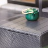Set mobilier gradina, material polipropilena, Keter Claire, pentru balcon si terasa, cu masuta depozitare, 2 fotolii, culoare grafit, rezistent UV si intemperii, usor de asamblat 