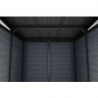 Casuta de gradina, Keter, Gri, 9x7, colectie Cortina, cu usa dubla, cu podea, cu ventilatie Usa dubla, Sistem de inchidere, Luminator, Ventilatie, Evotech, 172 kg, Cortina