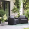 Set mobilier pentru terasa, polipropilena, Keter California, 2 fotolii, grafit, cu perne, rezistent UV si intemperii, 83x68x72 cm