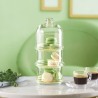 Platou sticla cu picior si capac Pasabahce Villa Patisserie